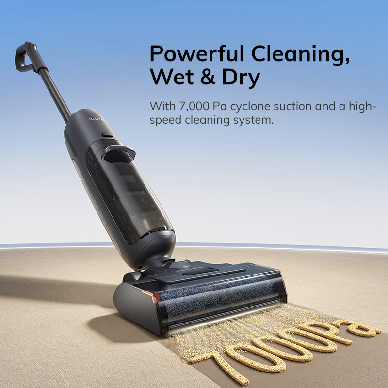 AliExpress ILIFE W90 Pro Cordless Wireless Wet Dry Smart Mop Washing ,7000Pa Suction, 1Min Self Cleaning, Large Dual Water Tank,Update W90, view 6