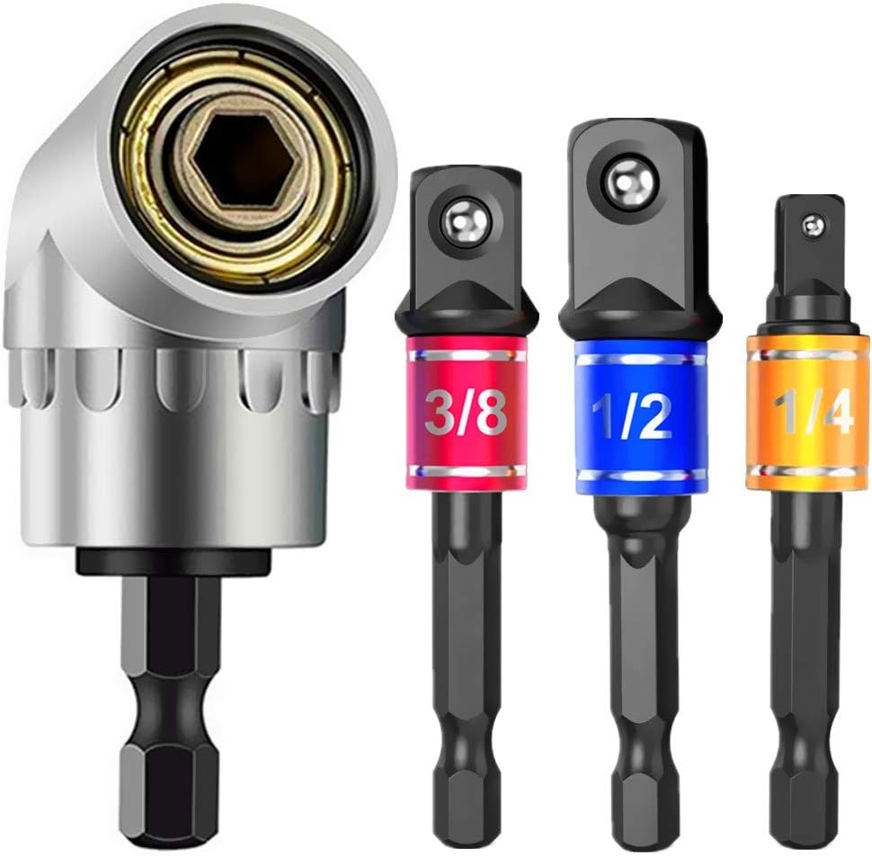 AliExpress Impact Grade 105 Degree Angle Socket Adapter Power Hand Tool Part Driver Extension Set Screwdriver Holder Drill Nut Attachment