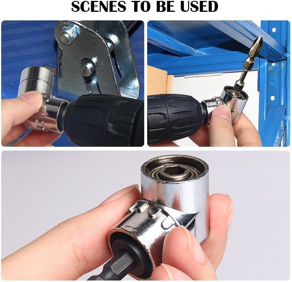 AliExpress Impact Grade 105 Degree Angle Socket Adapter Power Hand Tool Part Driver Extension Set Screwdriver Holder Drill Nut Attachment, view 4