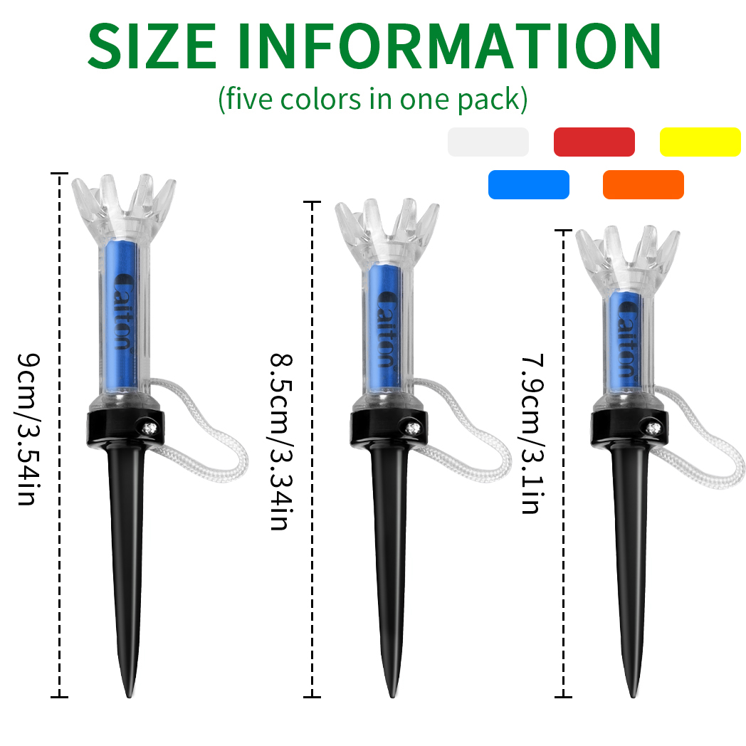 AliExpress Improve Your Golf Game with the Caiton 5pcs Magnetic Plastic Golf Tee Set - 360degree Bounce, view 3