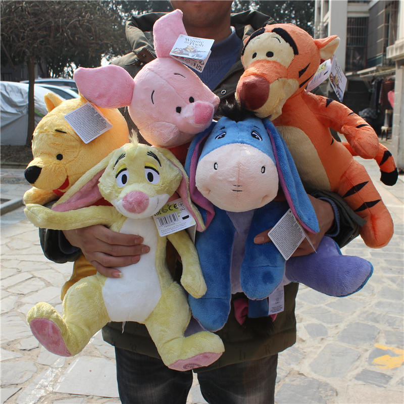 AliExpress In Stock Winnie The Pooh Bear And Tigger Eeyore Donkey Piglet Pig Pooh Bear Stuffed Gift Toys Boy Girl Brithday Gift Doll