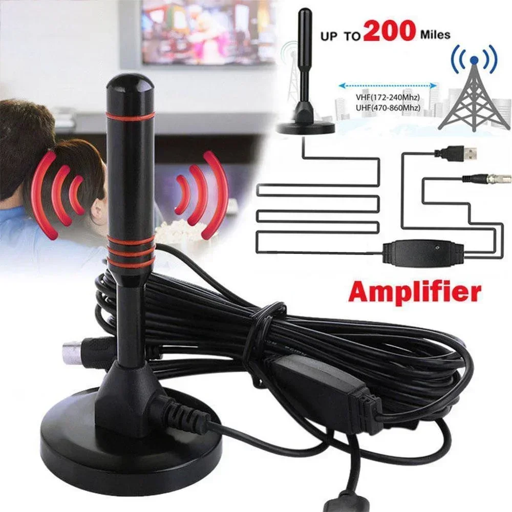AliExpress Indoor Outdoor Ultra HD Digital TV Antenna with VHF UHF Amplifier 200 Miles Range Quick Response Aerial Set for Amplified DAB, view 6