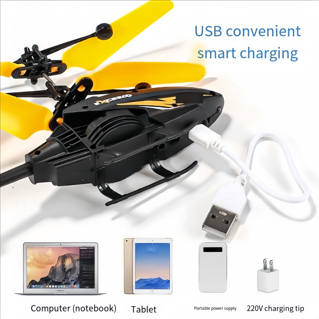 AliExpress Induction Helicopter Toy Room Charged Remote Control Small Aircraft Training Coordination Gifts for Boys and Girls, view 3