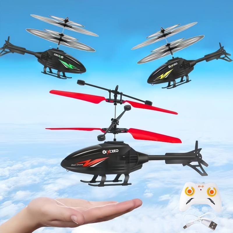 AliExpress Induction Helicopter Toy Room Charged Remote Control Small Aircraft Training Coordination Gifts for Boys and Girls, view 6