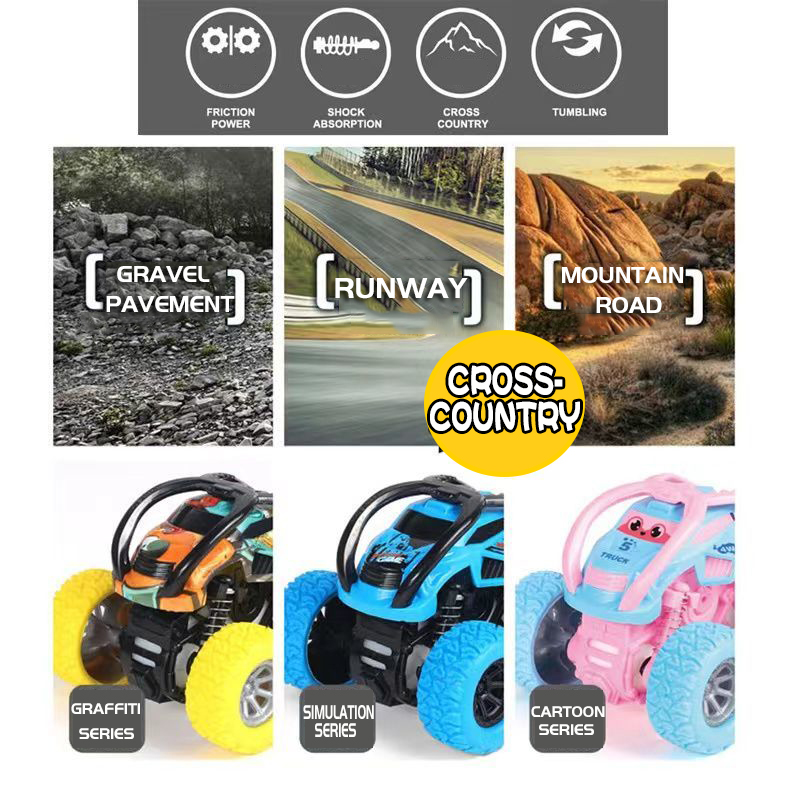 AliExpress Inertial Off-Road Vehicle Toy Super Fall Resistant Climbing Car Model Car Children's Four-Wheel Drive Toy 360 Degree Rotation, view 4