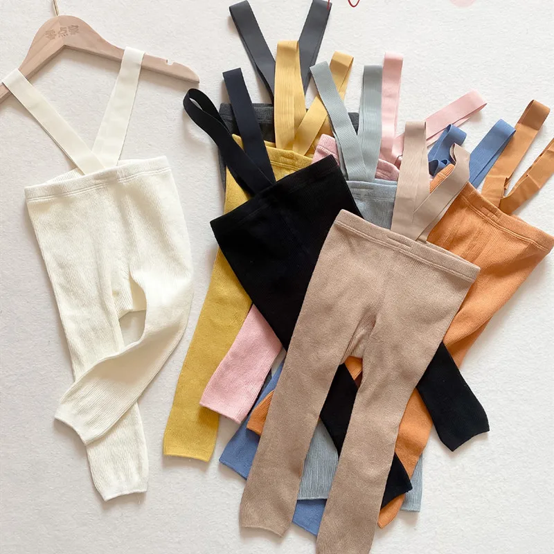 AliExpress Infant Baby Girl Boy Suspender Leggings High Waist High Elasticity Solid Simple Style Spring Clothing Accessories Stockings 1-2Y, view 2
