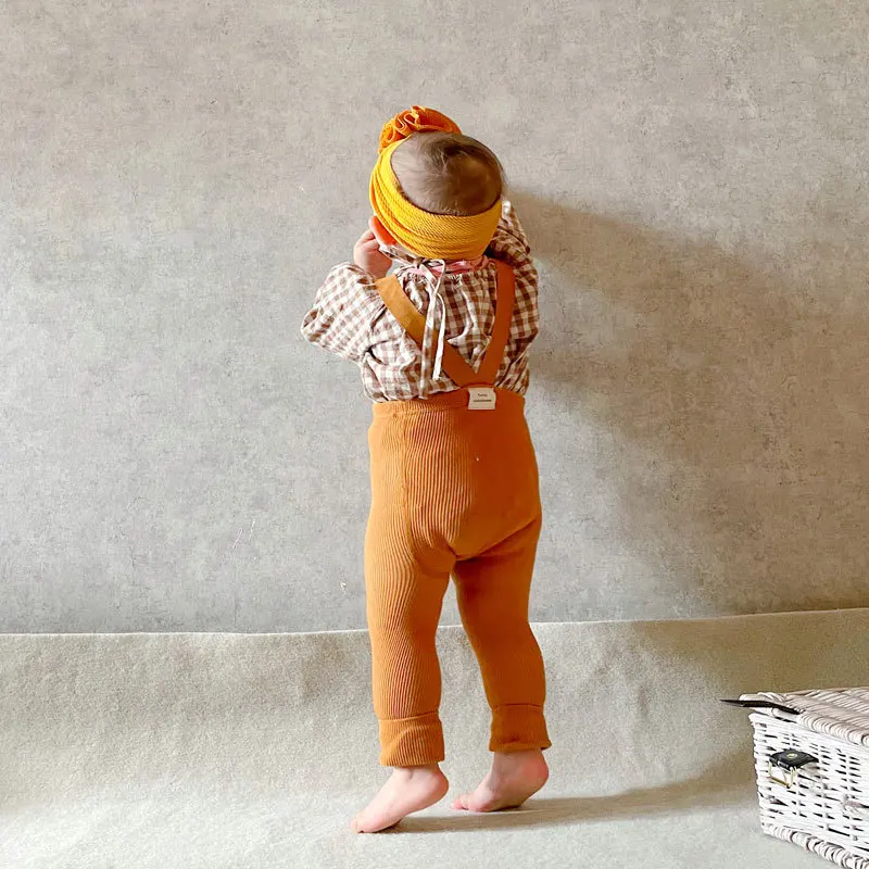 AliExpress Infant Baby Girl Boy Suspender Leggings High Waist High Elasticity Solid Simple Style Spring Clothing Accessories Stockings 1-2Y, view 4