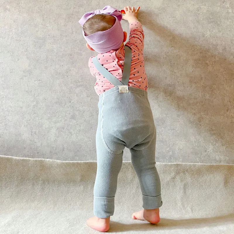 AliExpress Infant Baby Girl Boy Suspender Leggings High Waist High Elasticity Solid Simple Style Spring Clothing Accessories Stockings 1-2Y, view 5