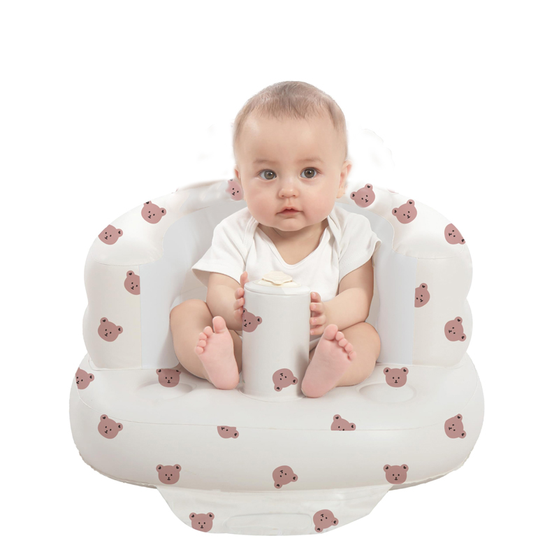 AliExpress Inflatable Baby Seat for Babies 3-36 Months,Built in Air Pump Children Baby Sofa,Bumbo Seat for Learning to Sit,Feeding,Camping