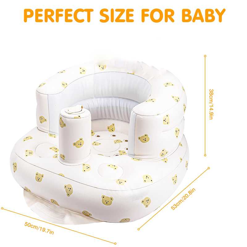 AliExpress Inflatable Baby Seat for Babies 3-36 Months,Built in Air Pump Children Baby Sofa,Bumbo Seat for Learning to Sit,Feeding,Camping, view 4