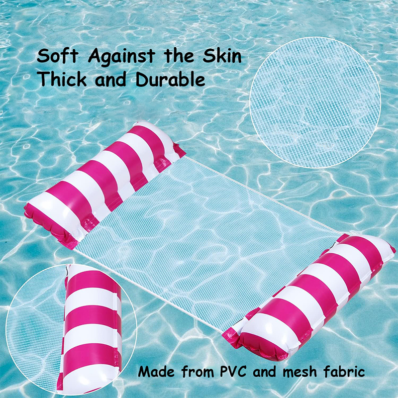AliExpress Inflatable Foldable Floating Row Swimming Pool Party Water Hammock Air Mattresses Pvc Stripe Water Floating Inflatable Mat, view 3