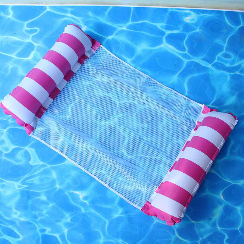 AliExpress Inflatable Foldable Floating Row Swimming Pool Party Water Hammock Air Mattresses Pvc Stripe Water Floating Inflatable Mat, view 6