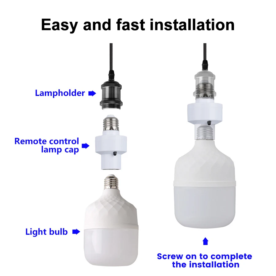AliExpress Infrared Smart Convertible LED Lampholder E27 AC85-265V With IR Remote Control Lazy People Must Have Convenience, view 2