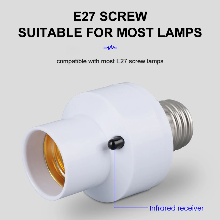 AliExpress Infrared Smart Convertible LED Lampholder E27 AC85-265V With IR Remote Control Lazy People Must Have Convenience, view 3