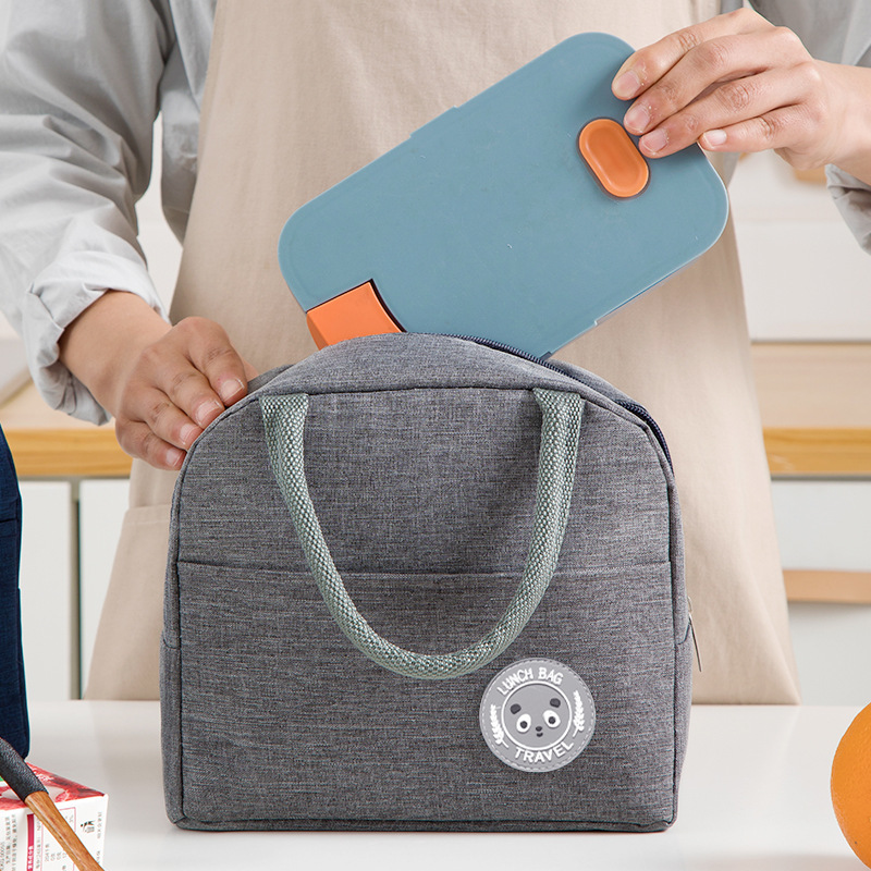 AliExpress Insulated Lunch Bag Insulation Bento Pack Aluminum Foil Rice Bag Meal Pack Ice Pack Student Bento Lunch Handbag Insulation, view 4