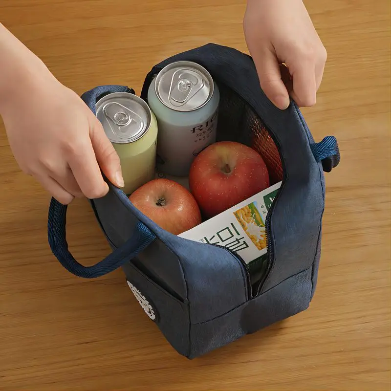 AliExpress Insulated Lunch Bag Insulation Bento Pack Aluminum Foil Rice Bag Meal Pack Ice Pack Student Bento Lunch Handbag Insulation, view 5