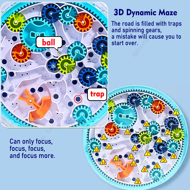 AliExpress Intellectual Escape Maze Challenge, Maze Disk Gear Track Ball, Logic Training, Attention Enhancement, Children's Game Controller Toy, Parent-Child Interactive Hand-Eye Coordination Educational Toy, Holiday Gift, view 5