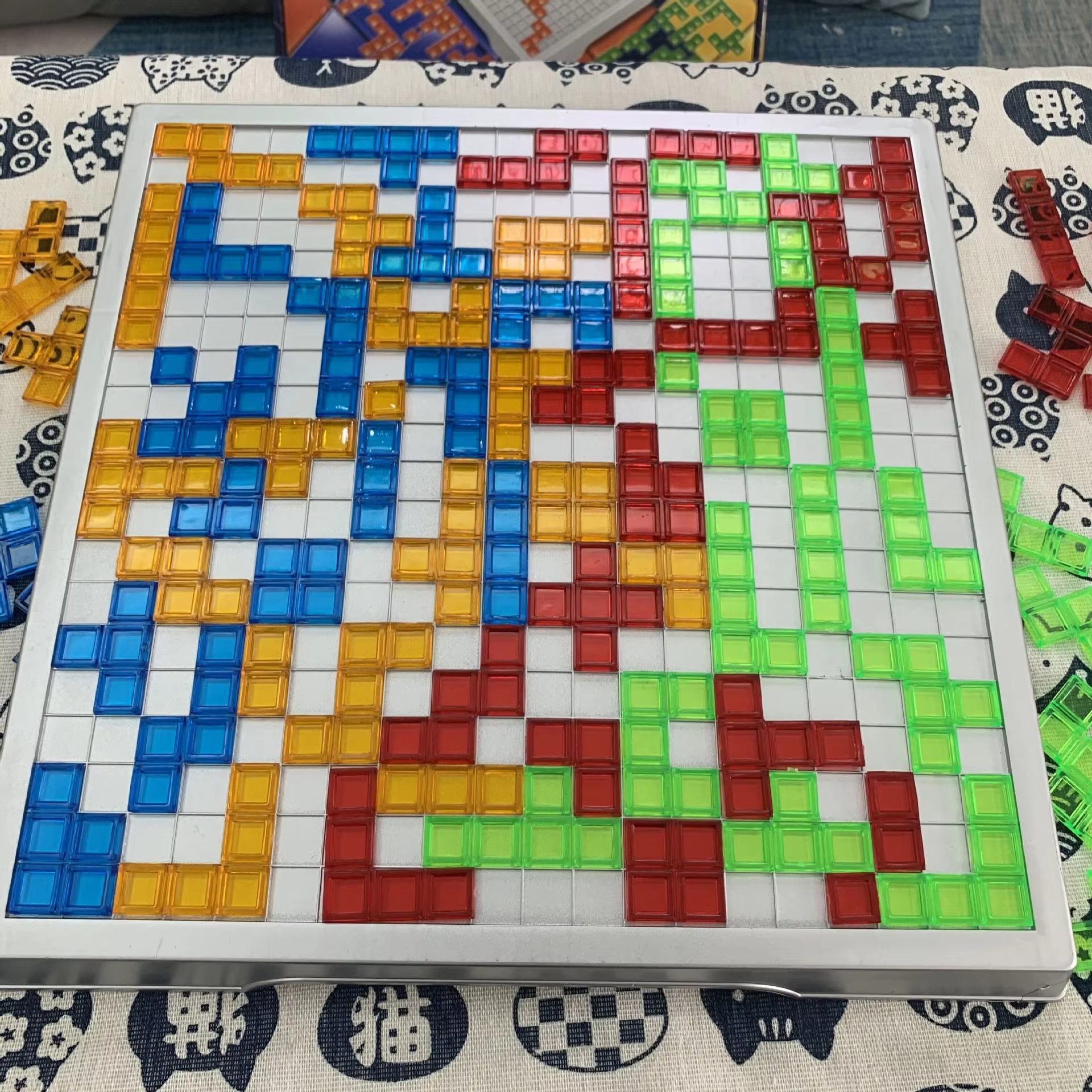 AliExpress Intellectual Puzzle Strategy Board Educational Toys Colored Squares Game Family Party Indoor Desktop Jigsaw Games, view 5