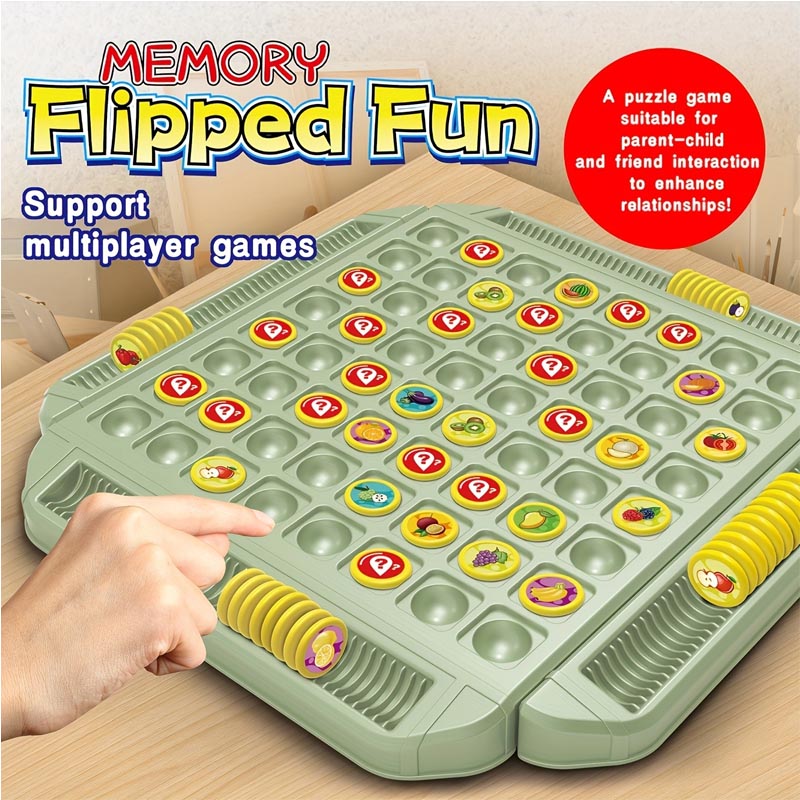 AliExpress Interactive Board Game Fruit Flip Chess Game Toys Matching Puzzle Board Cartoon Flip Chess Memory Game Kid Boys Girl Child Gifts