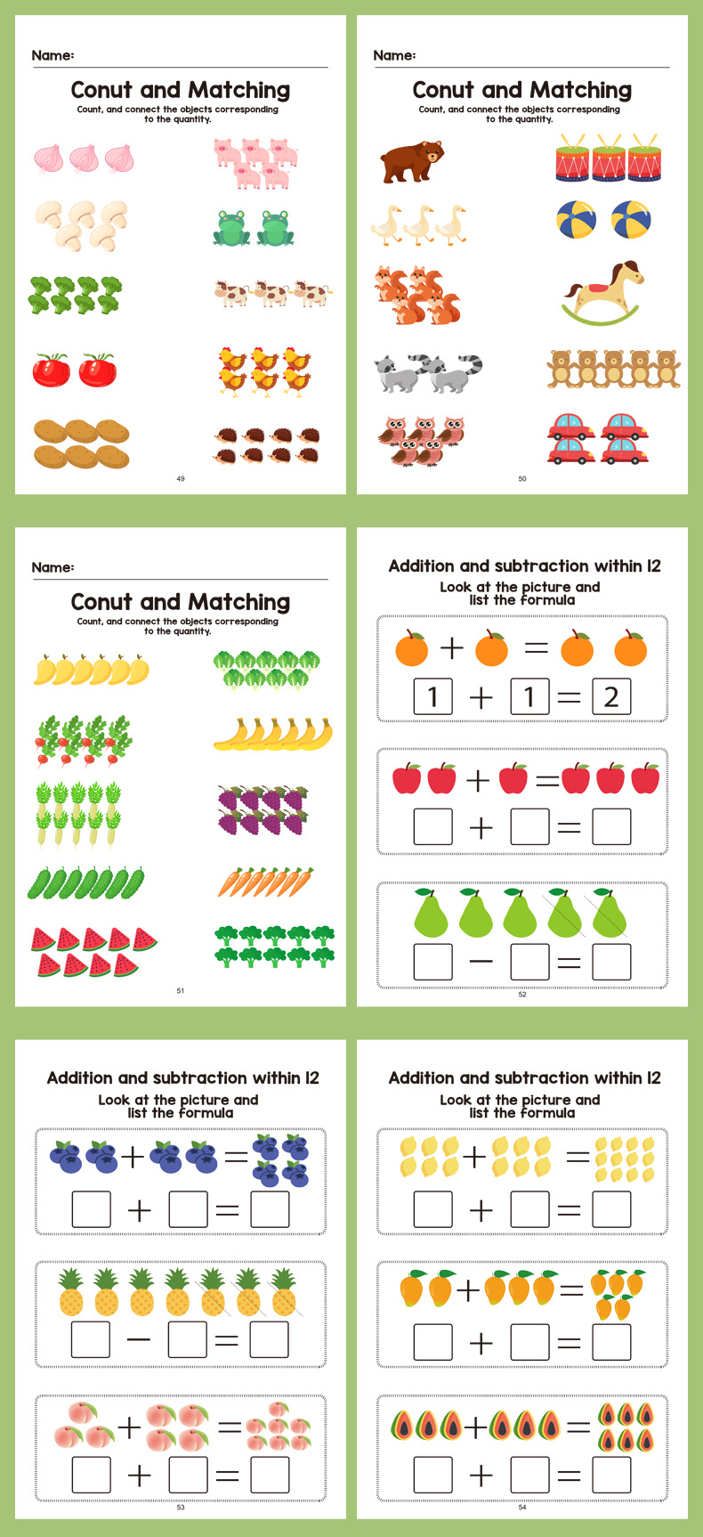AliExpress Interactive Math Workbook - Counting, Addition, and Subtraction Within 10, Number Relationships Activities - Visual Learning Workbook, Suitable for Preschool, First Grade, Home Education, Classroom Teaching - Learning and Educational Writing Tools - Teachers and Parents, view 6