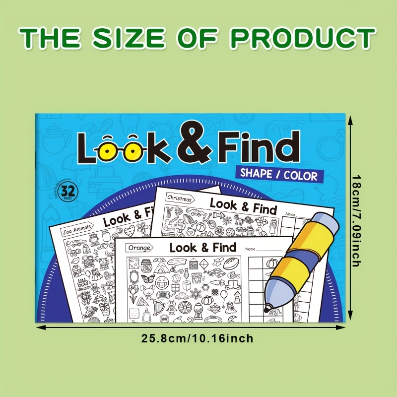AliExpress Interactive Seek & Find Coloring Activity Book for Kids with Look & Find Games, Hidden Object Pictures & Matching Exercises - Bo, view 2