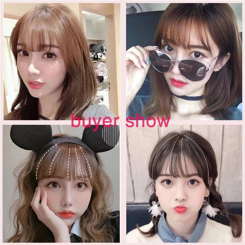AliExpress Clip-In Synthetic Air Bangs Hairpiece, view 6