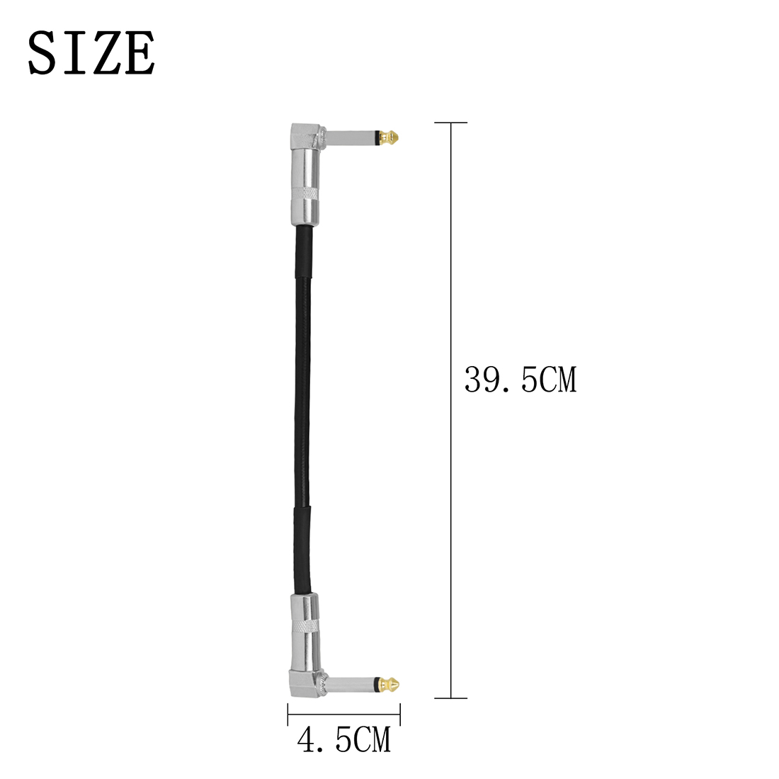 AliExpress IRIN Guitar Effect Pedal Cable 6.35Mm Connecting Wire Flat Patch Connector Metal Heads Copper Core Cables Guitar Accessories, view 4