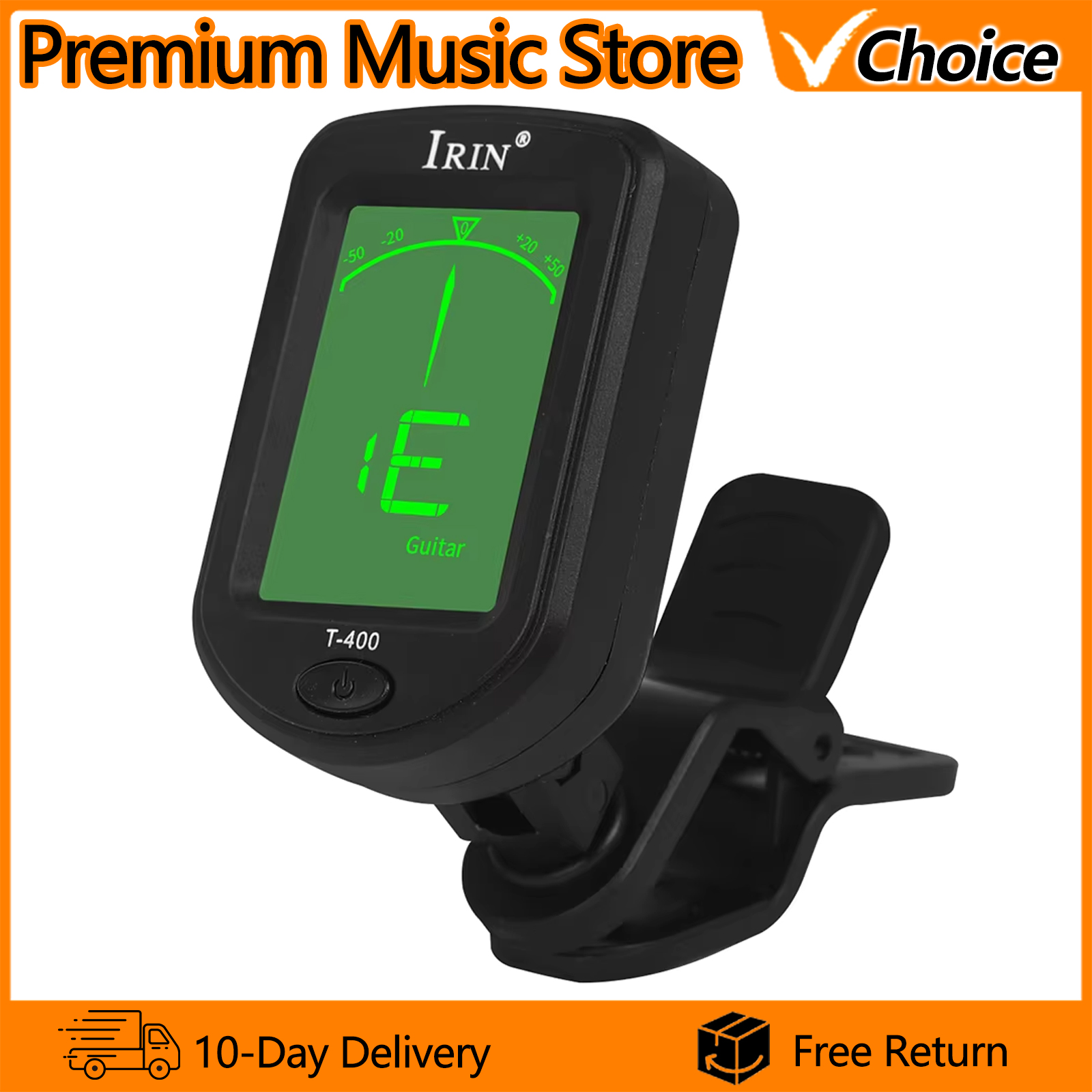 AliExpress IRIN T-400 Guitar Tuner Digital Clip-On Tone Tuner for Electric Ukulele Bass Violin Universal 360Degree Rotatable Sensitive