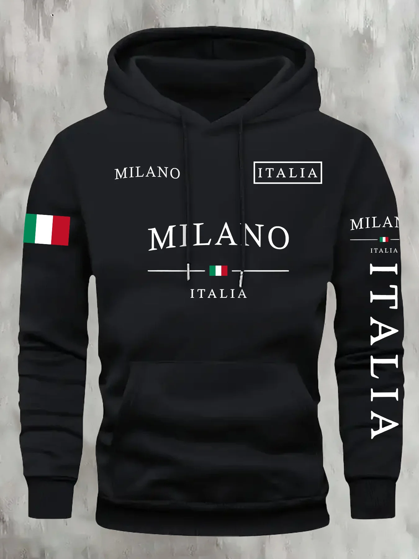 AliExpress ITALIA MILANO Unisex Casual Hoodie Sweatshirt, view 3