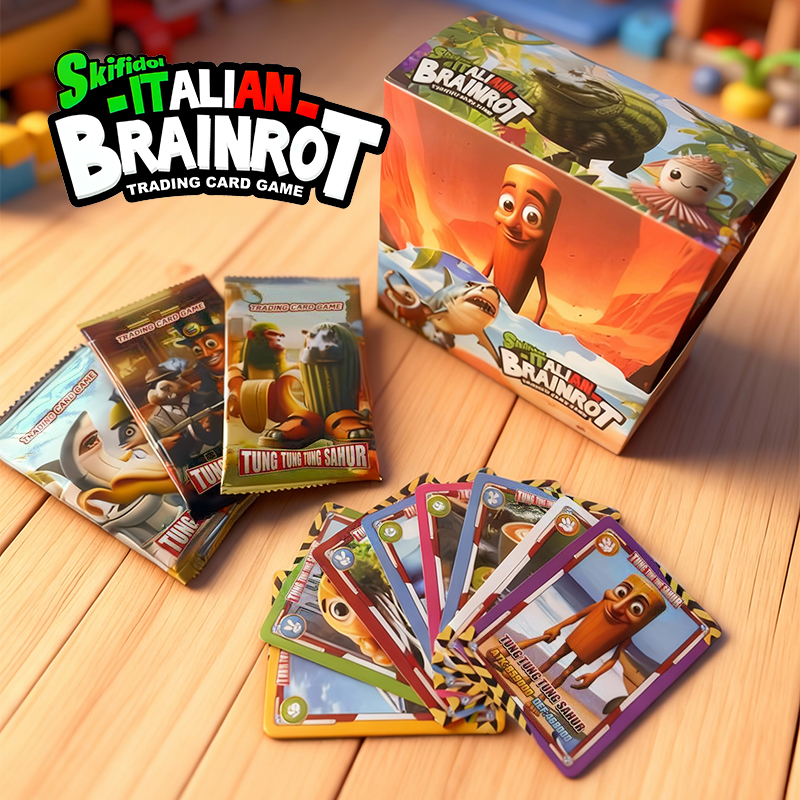 AliExpress Italian Brainrot Collection Cards Trading Cards Game Card Battle Carte Toystung Sahur Tralalero Tralala For Fans Children Gift, view 5