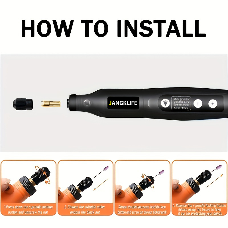 AliExpress JANGKLIFE USB Cordless Rotary Engraving Tool Kit, view 3