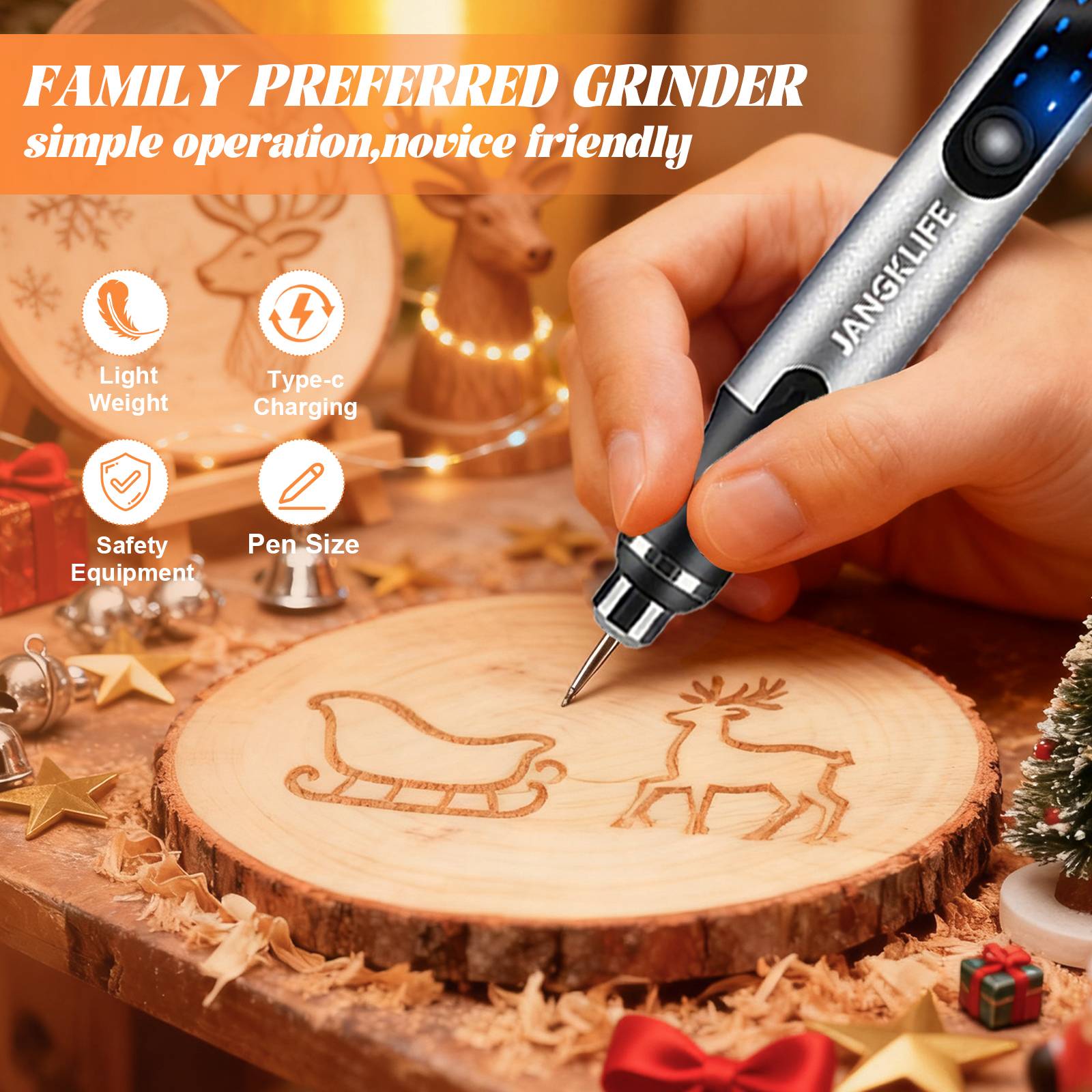AliExpress JANGKLIFE Cordless USB Rotary Engraving Tool Kit, view 4