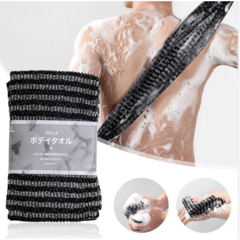 AliExpress Japanese Nylon Bath Towel Back Rubbing Washcloth Exfoliating Scrub Shower Sponge Body Bathroom Accessories