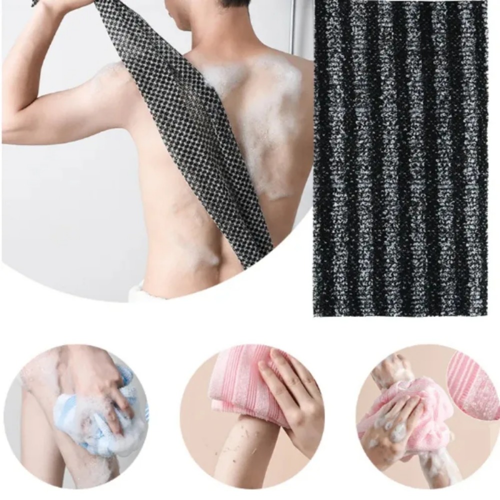 AliExpress Japanese Nylon Bath Towel Back Rubbing Washcloth Exfoliating Scrub Shower Sponge Body Bathroom Accessories, view 3