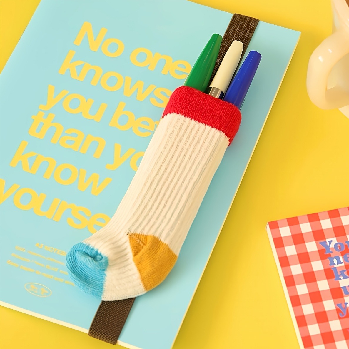 AliExpress Retro Sock-Style Elastic Pen Holder with Ruler