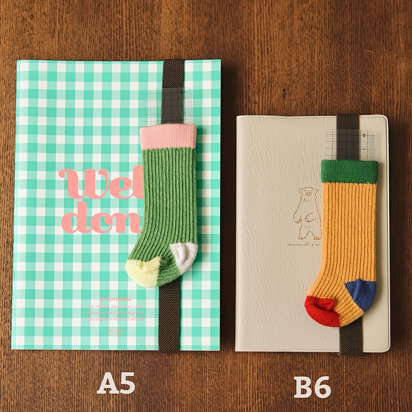 AliExpress Retro Sock-Style Elastic Pen Holder with Ruler, view 2