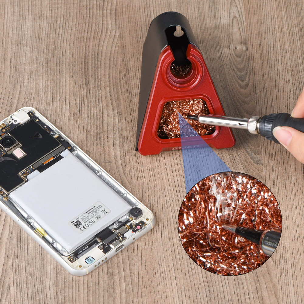 AliExpress JCD 820 Aluminum Soldering Iron Stand with Cleaning Ball, view 2