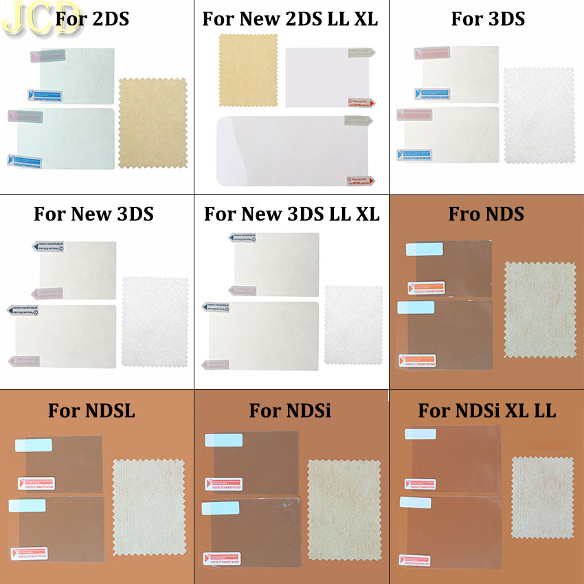 AliExpress JCD Clear Protective Film For NDS DSi NDSi XL LL NDSL DS Lite Top+Bottom LCD Screen Protector For 2DS 3DS XL LL New 3DSLL 3DSXL