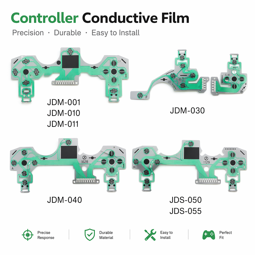 AliExpress JDM JDS 001 010 011 030 040 055 for DS4 Conductive Film Keypad for PS4 Pro Slim Controller PCB Circuit Ribbon