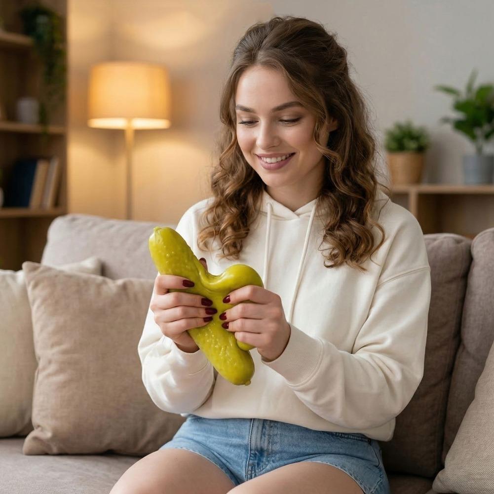 AliExpress Jumbo Pickle Squishy Big Cucumber Squeeze Slow Rising Squeeze Stress Relief for Adults Jumbo Pickle Squishy Stress Relief Set, view 3