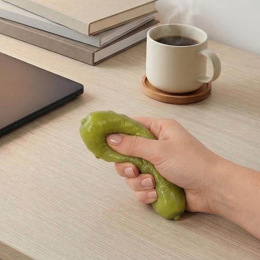 AliExpress Jumbo Pickle Squishy Big Cucumber Squeeze Slow Rising Squeeze Stress Relief for Adults Jumbo Pickle Squishy Stress Relief Set, view 5