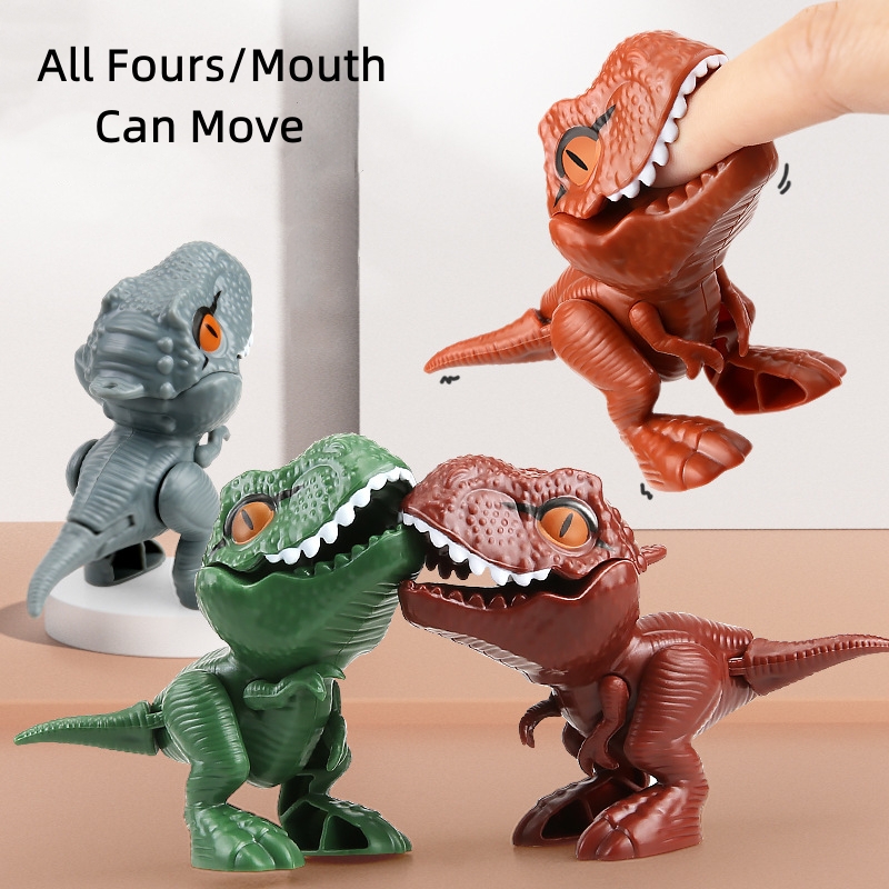 AliExpress Jurassic Finger Dinosaur Triceratops Tyrannosaurus Model Toys for Kids Creative Finger Biting Dinosaurs Interactive Toy Boy Gift, view 6