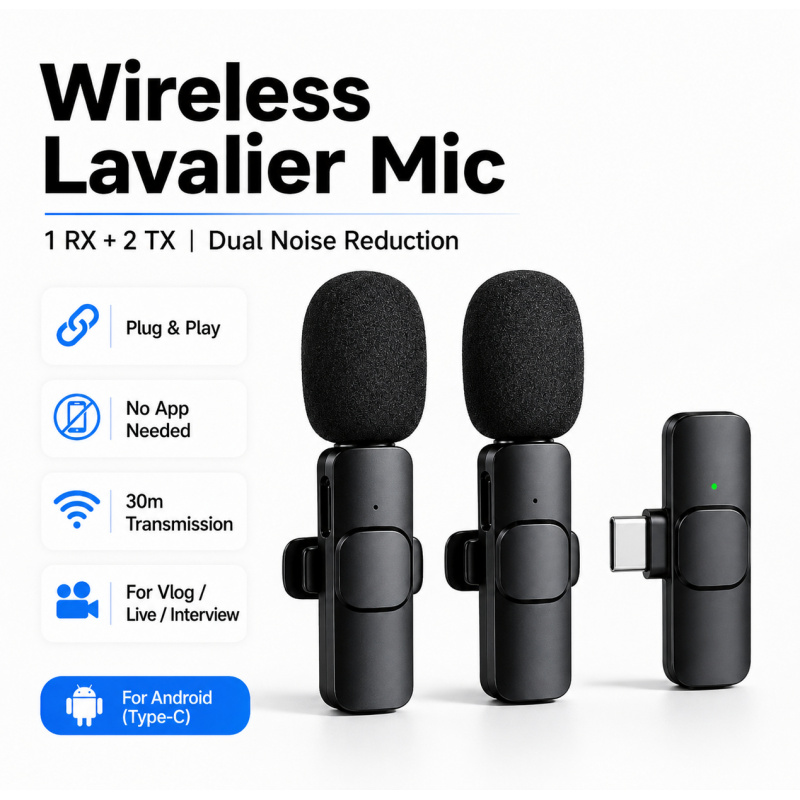 AliExpress K8 Style 2.4G Wireless Lavalier Mic for Phones