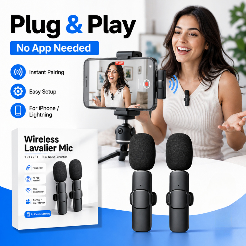 AliExpress K8 Style 2.4G Wireless Lavalier Mic for Phones, view 2