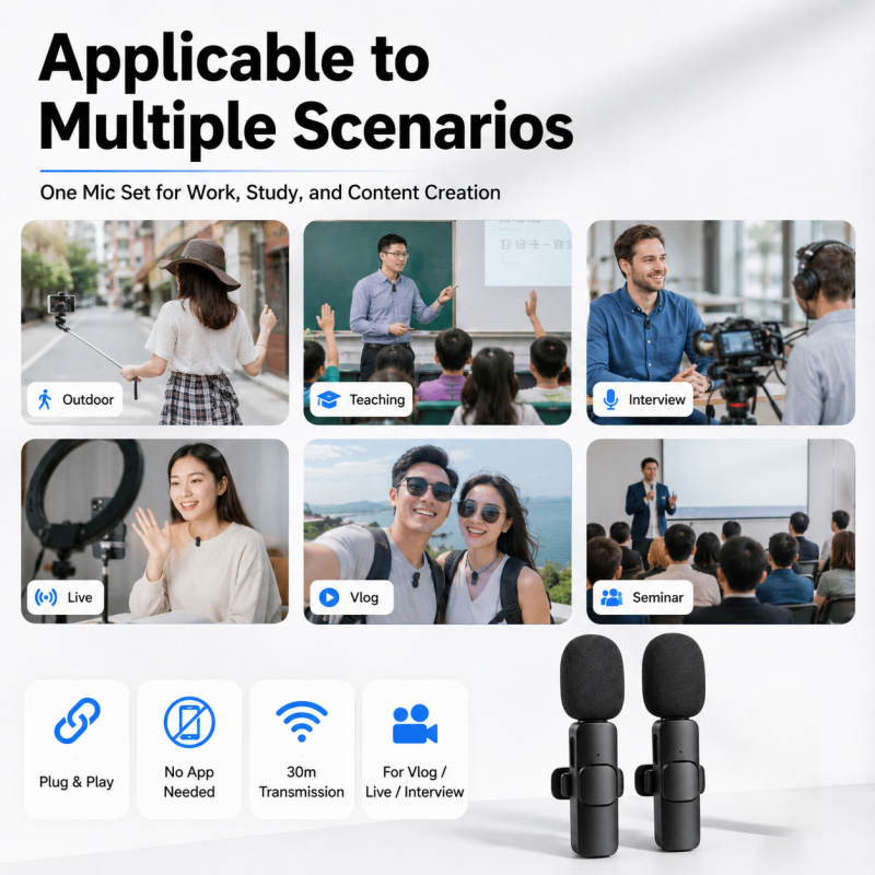 AliExpress K8 Style 2.4G Wireless Lavalier Mic for Phones, view 3