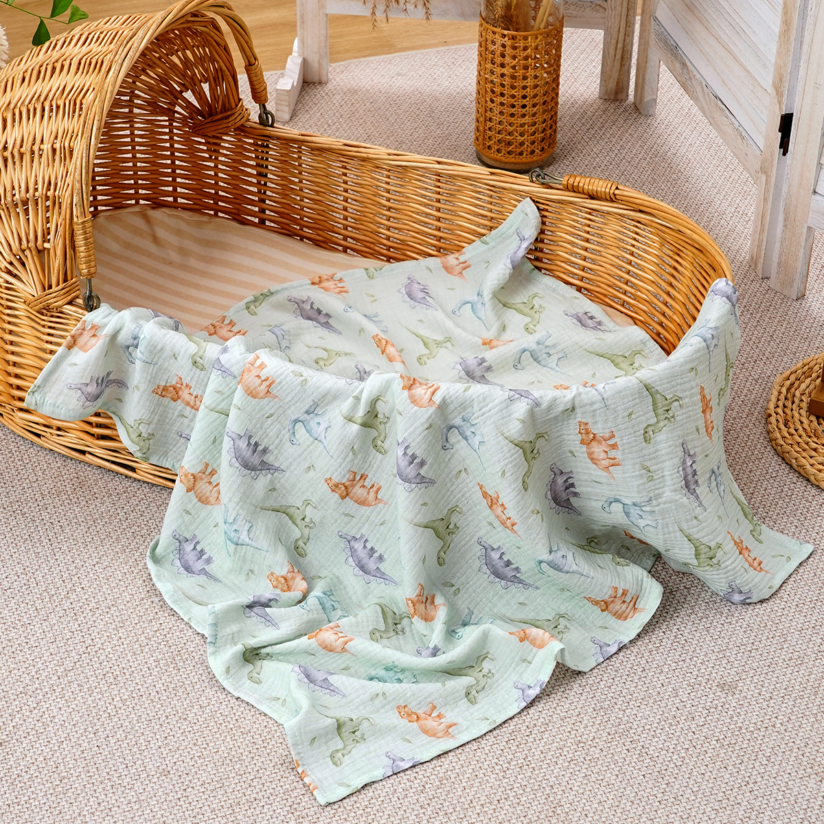 AliExpress Kangobaby #My Soft Life# 100% Cotton Baby Muslin Blanket Infant Bath Towel Size 80x80cm, view 3