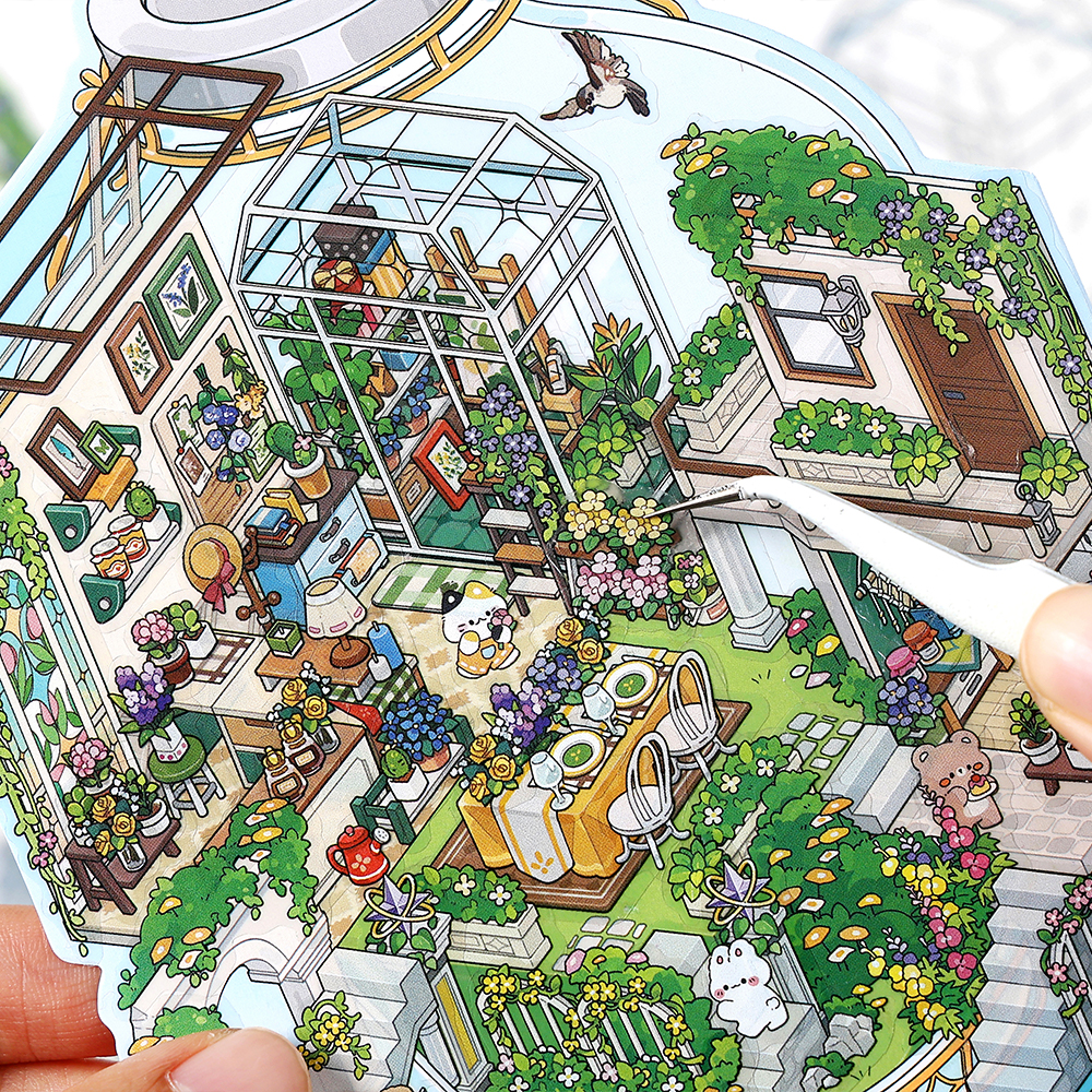AliExpress Kawaii  Deep Sea Home  3D DIY Landscape Sticker Pocket Cabin Scene Stacking Pasting Festival Birthday Gift for Kid Child ﻿ ﻿