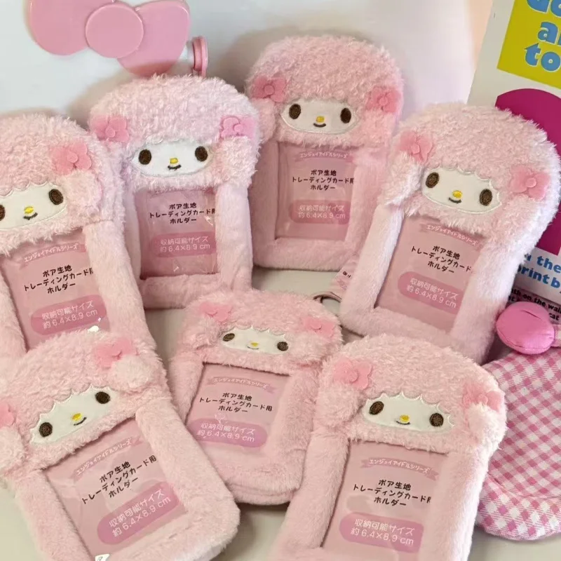 AliExpress Kawaii Piano Pink Plush Card Sleeve Hangyodon Cartoon Student Campus Card Holder Star Photo Storage Bag Backpack Pendant