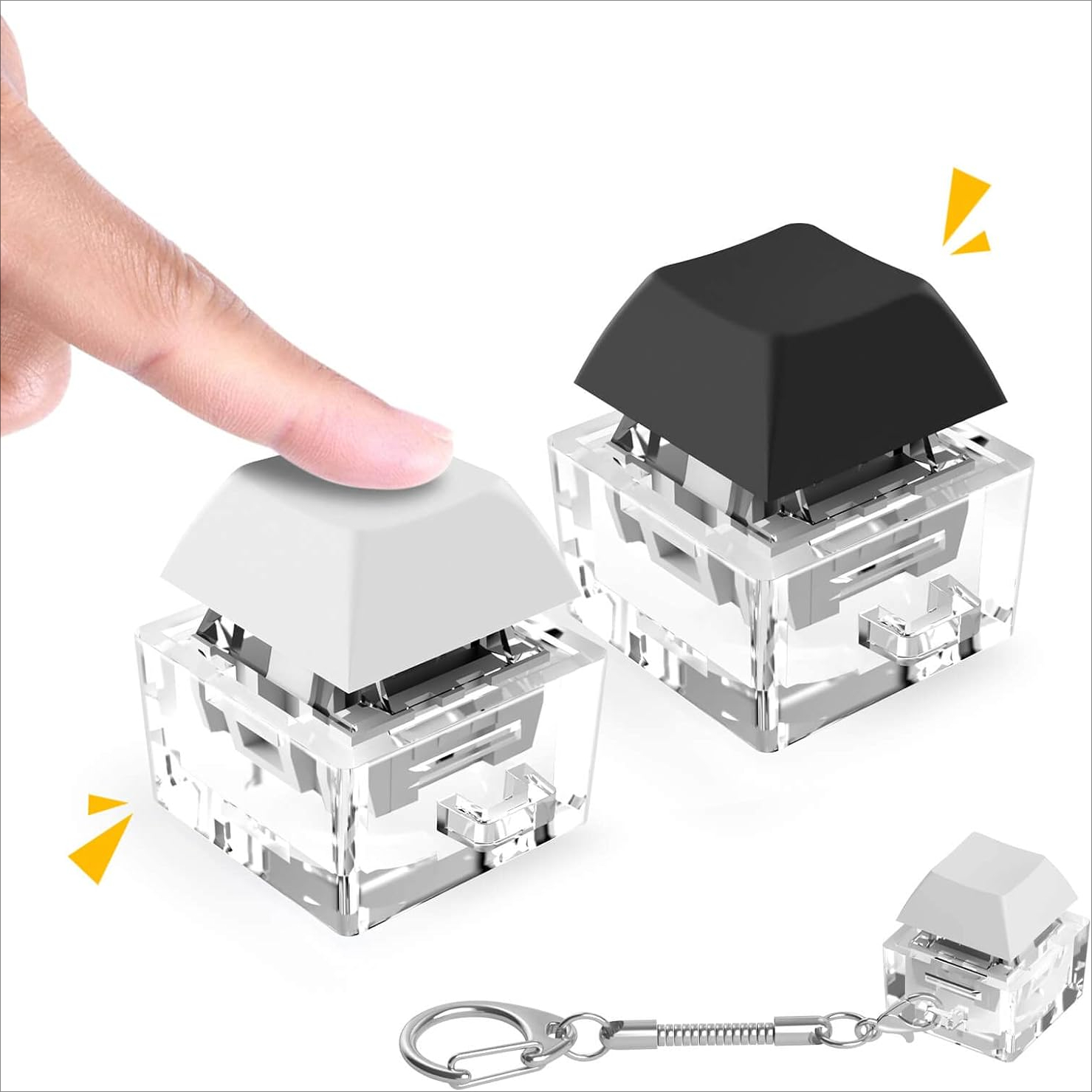 AliExpress Keyboard Fidget Toys, Keyboard Fidget Keychain Decompression Toys Keyjcap Clicker Fidget Toy Stress Relief Fingertip Gadget