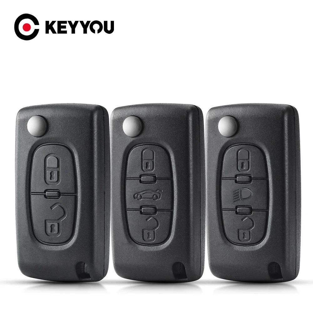 AliExpress KEYYOU 2/3 Buttons for Peugeot 207 307 308 407 607 807 for Citroen C2 C3 C4 C5 C6 Remote Key Case Va2/Hu83 CE0523 CE0536